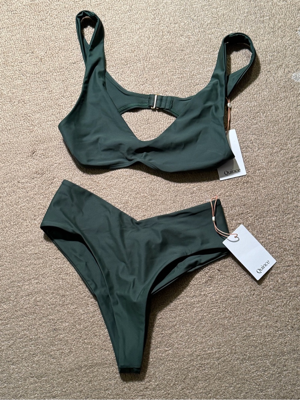 Quince Olive Green Bikini Set